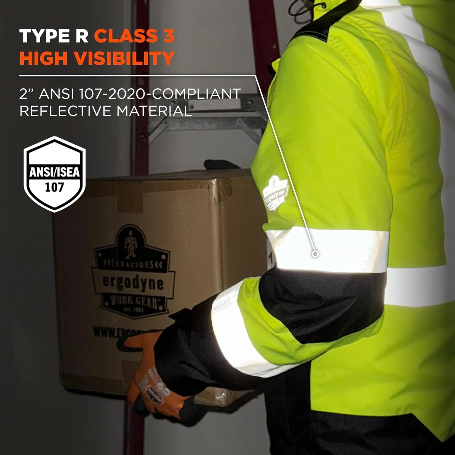 Ergodyne Hi-vis Jacket-Heat Reflective Lining