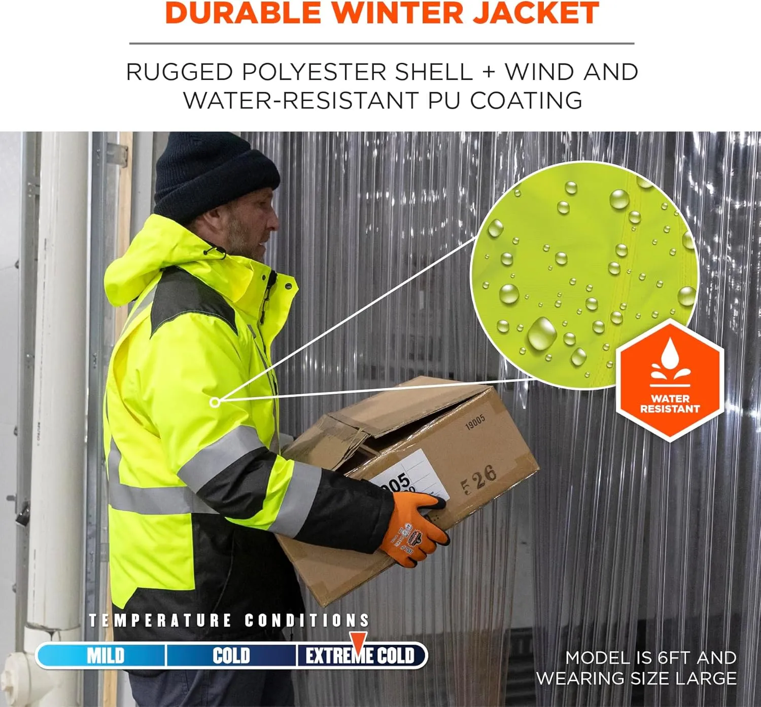 Ergodyne Hi-vis Jacket-Heat Reflective Lining