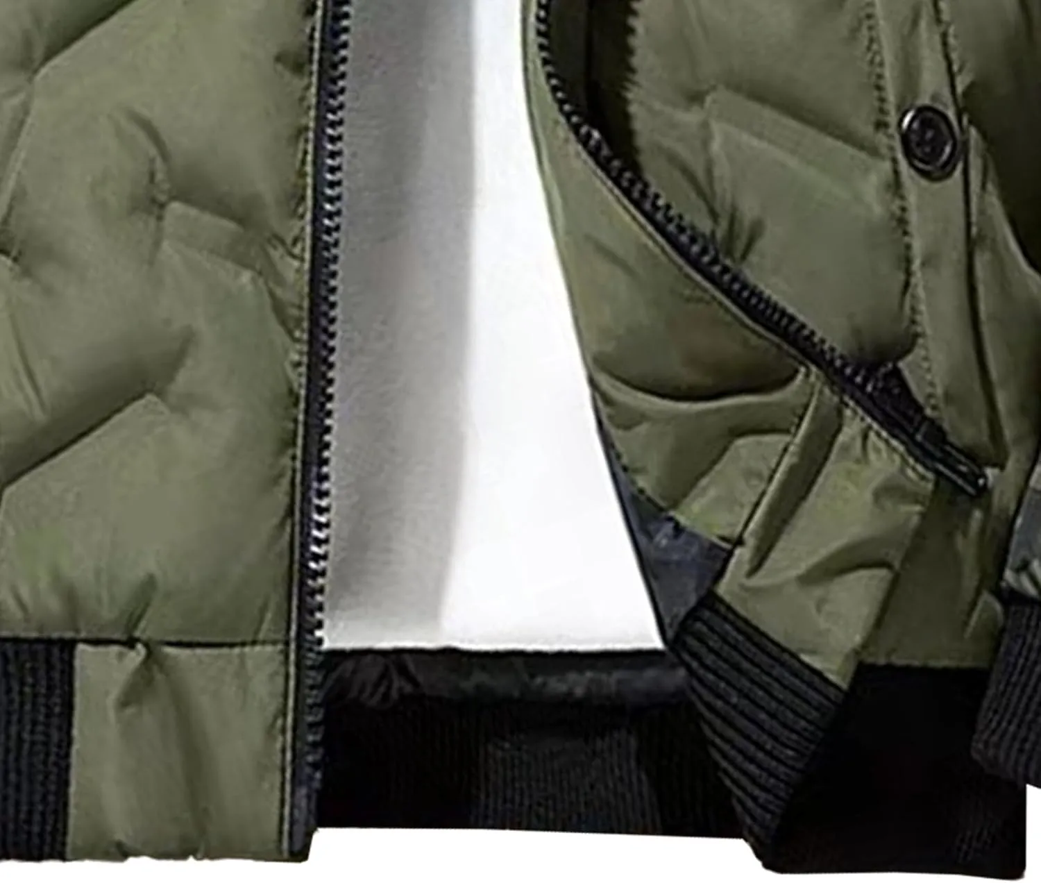 JEsilunmaMY Men's Lightweight Camo Bomber Jackets Winter Rib Varsity Baseball Quilted Jacket Windproof Warm Padded Coats