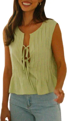 Linen Pleated Tank Top for Women Button Front Babydoll Shirt Y2K Sleeveless Ruffle Peplum Blouse Summer Vest