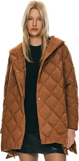 Orolay Women's Oversized Quilted Puffer Jacket Lightweight Insulated Casual Long Sleeve Padded Coat with Pockets