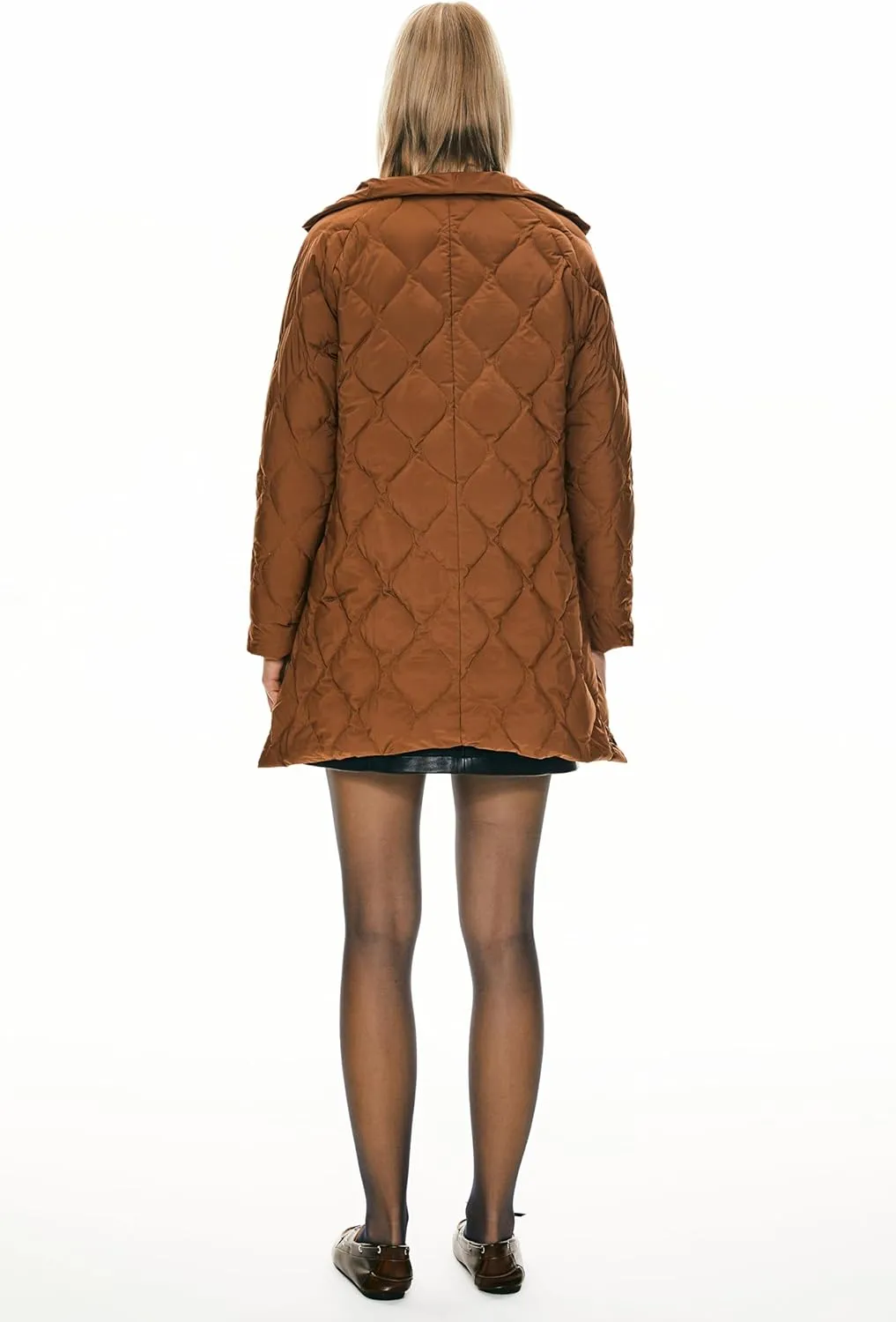 Orolay Women's Oversized Quilted Puffer Jacket Lightweight Insulated Casual Long Sleeve Padded Coat with Pockets