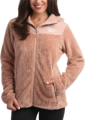 Reebok Women's Fleece Zip Up Jacket - Warm Snow Fleece Winter Jacket with Hood - Insulated Winter Jackets for Women (S-XL)