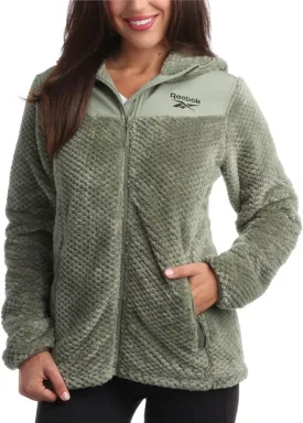 Reebok Women's Fleece Zip Up Jacket - Warm Snow Fleece Winter Jacket with Hood - Insulated Winter Jackets for Women (S-XL)