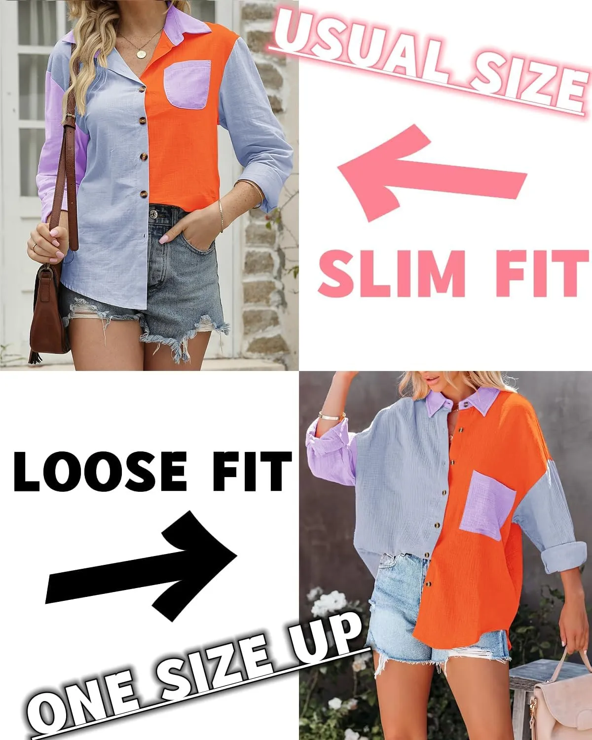 Women's Cotton Linen V Neck Button Down Shirt Long/Roll Up Sleeve Casual Collared Work Blouse Top
